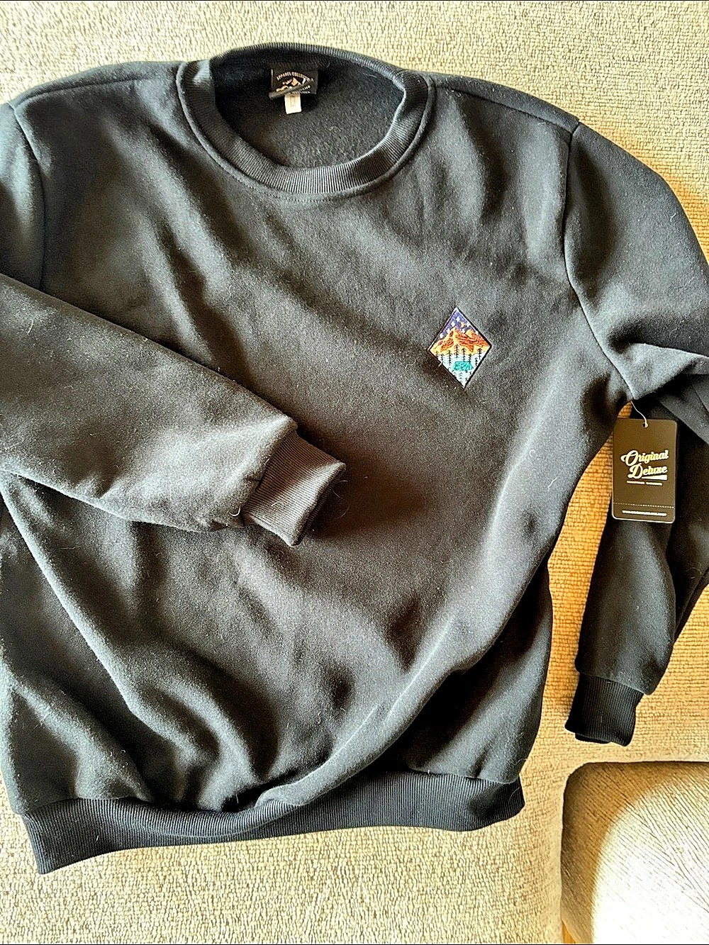 Original Deluxe Supply Crewneck Sweatshirt Black Small NWT